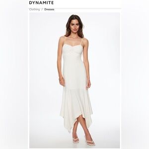White linen maxi dress